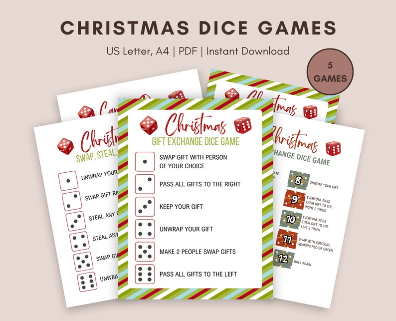 Christmas Dice Game Printable - Il 794xN.5615676663 Cyj2 