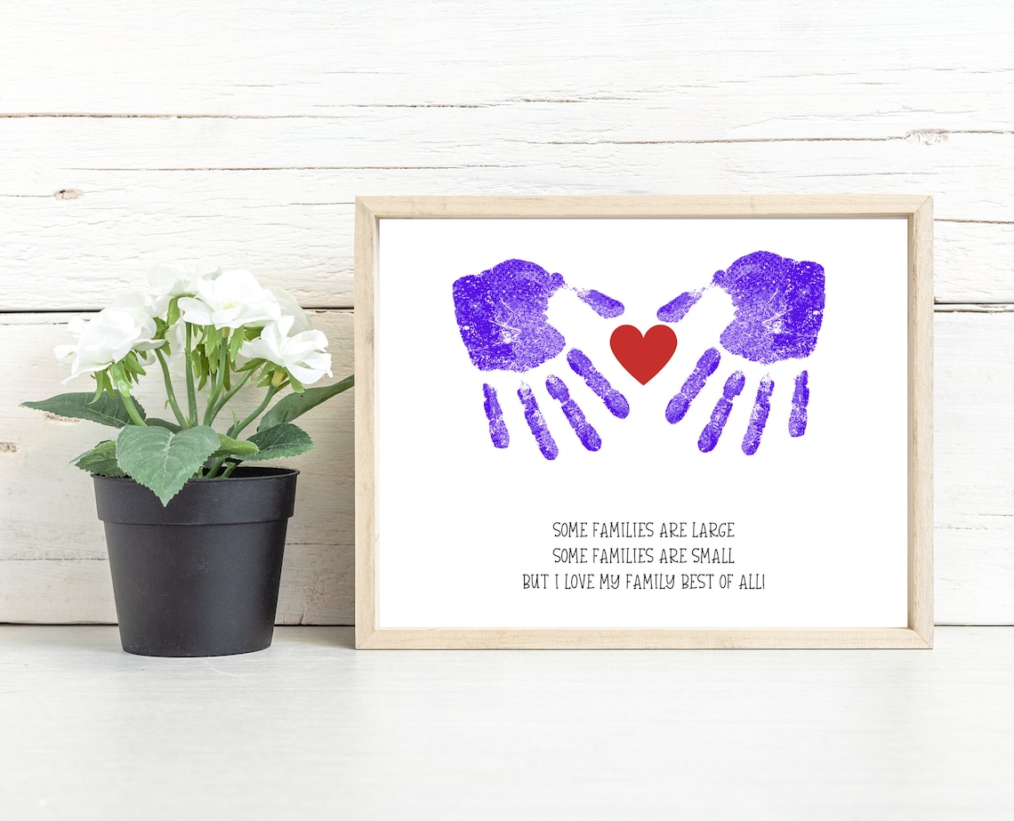Valentine Handprint Template, Handprint Crafts for Kids, Handprint ...