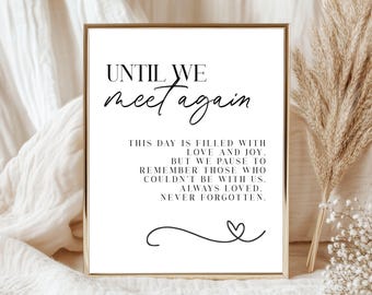 In Loving Memory Sign, Reserved Memorial Sign, Wedding Memorial Table Sign, Forever in Our Hearts Memorial Sign, Instant Download