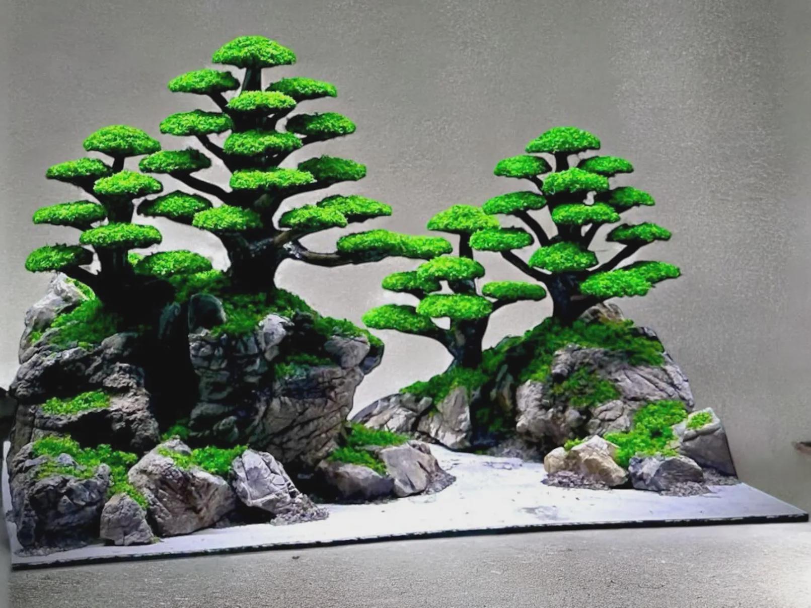 Handcrafted Bonsai Driftwood Tree: Natural Aquarium Hardscape Decor
