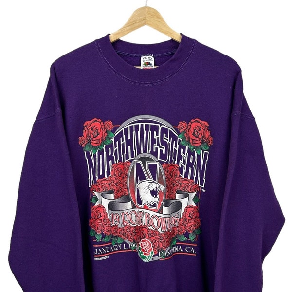 Vintage ROSE BOWL 1996 sweatshirt, Northwestern, Fruit of the Loom, sweatshirt, pullover, crew neck, size extra large