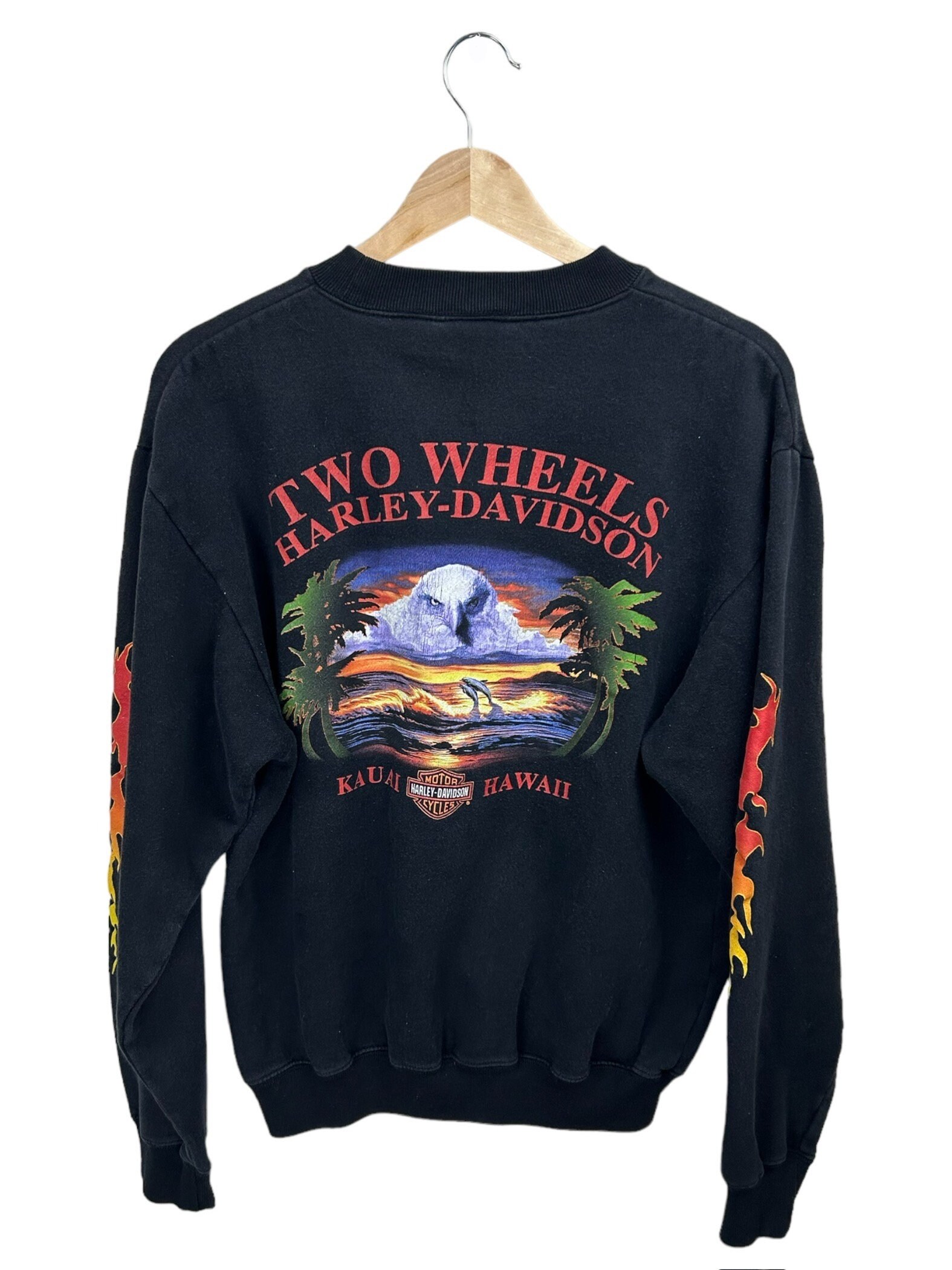90s Harley Davidson スウェット 90s Harley-Davidson Sweatshirts Oversized Vintage Loose