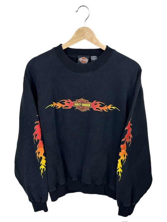 90s Harley Davidson スウェット 90s Harley-Davidson Sweatshirts Oversized Vintage Loose