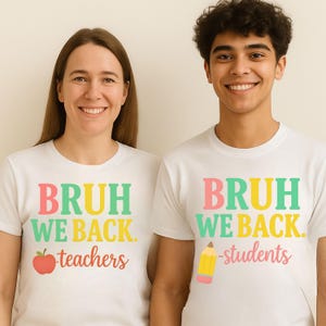 BRUH WE BACK Arquivo Digital | Alunos de Volta às Aulas png svg | Design de Camiseta de Volta às Aulas