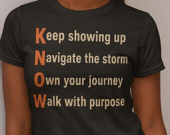 Keep Showing Up PNG – Black Girl Digital Art Quote for Shirts, Journals & Stickers