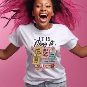 It's Okay To PNG – Self Love Mental Health Design – Digitale download voor sublimatie en knutselen