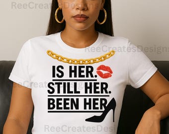 Baddie Aesthetic PNG, Gold Chain, High Heel Graphic (Digital Download)