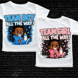 Pack Team Baby PNG – Versions garçon et fille – Sexe révélateur ou sublimation sous la douche – Téléchargement numérique