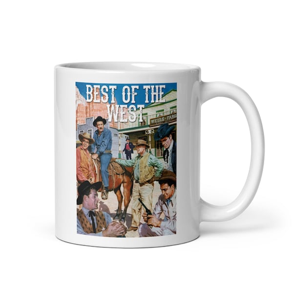 2-Sided White Glossy Mug TV Western All-Stars