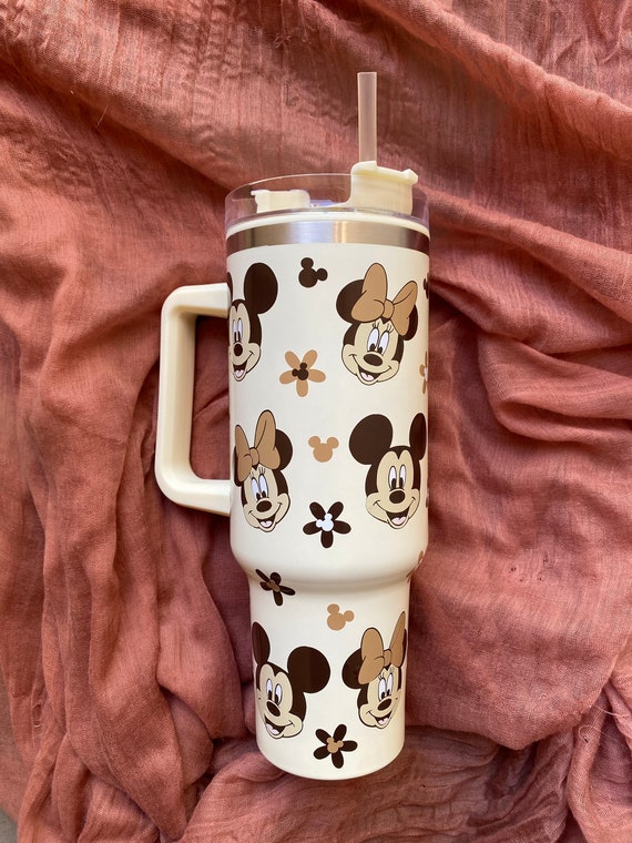 Disney Stanley Dupe Minnie and Mickey Starbucks Cup Minnie and Mickey Glass  Coffee Cup Disney Cups 