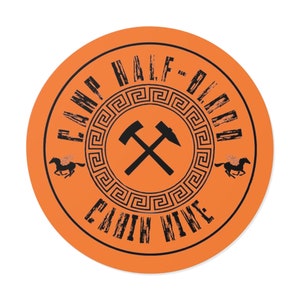 Percy Jackson - Camp Half-Blood - Cabin Five - Ares Sticker for Sale by  gingerbun