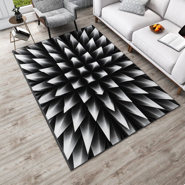 Optical Illusion Rug Etsy