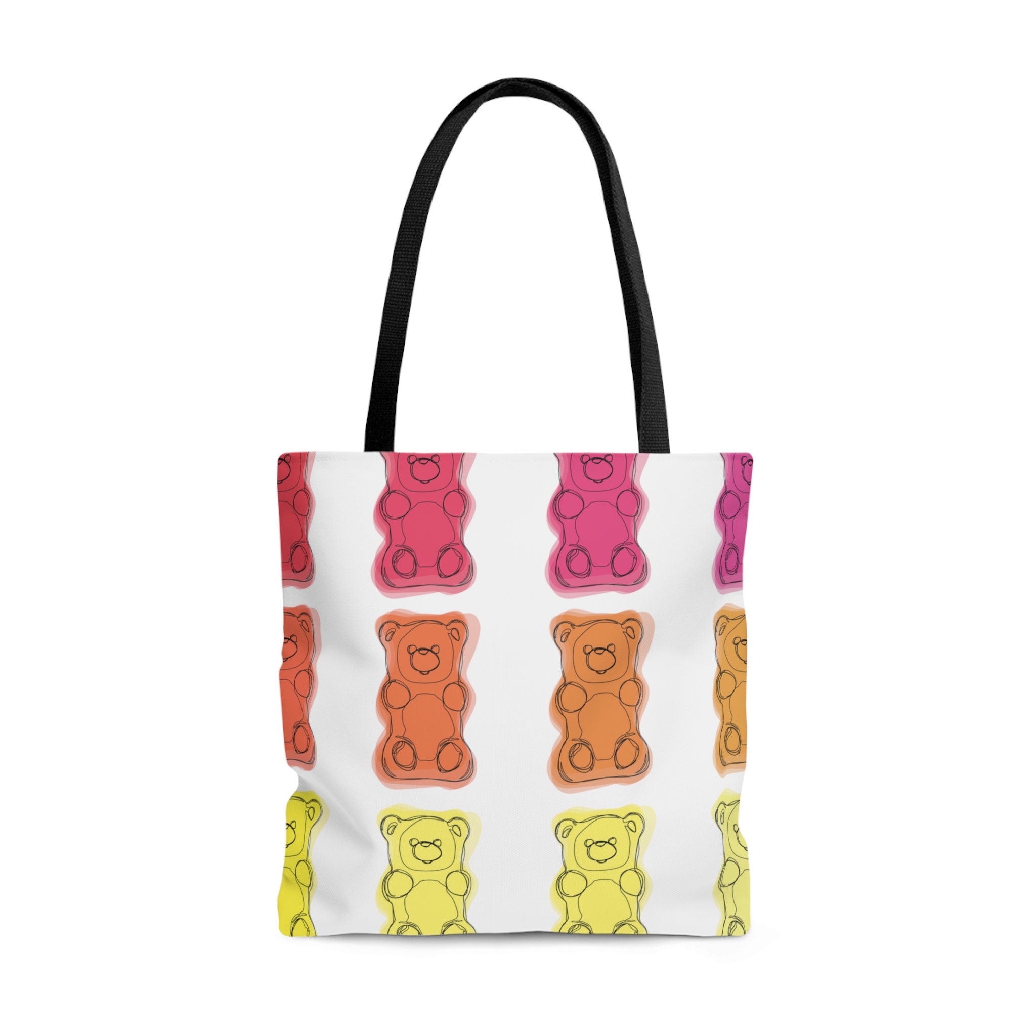 Cute Rainbow Gummy Bear Design Kawaii Aesthetic Te Tote Bag