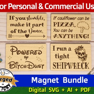 If You Stumble / If Cauliflower can be Pizza / Powered by BDust / I Run a Tight Shipwreck | SVG AI PDF Bundle | Digitaler Download | Glühschmiede