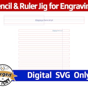 Gabarito de Lápis e Régua para Gravura - SVG | Download digital | Crie lápis e réguas personalizadas