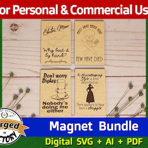 Electric Mixer / Many Have Eaten Here / Don't Worry Dishes / My Housekeeping Style | SVG AI PDF Bundle | Digital Download | Glowforge