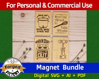 Rock Out ...Crock Out / ...Take Whisks / When in Doubt Pull it Out / Chop it Like its Hot | SVG AI PDF Bundle | Digital Download | Glowforge