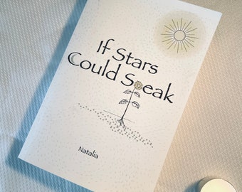 Libro de poesía espiritual, palabras inspiradoras, "Si las estrellas pudieran hablar" Libro de poesía firmado, citas, regalo de poesía, libros de poemas, meditación