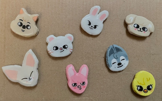 Handmade Skzoo Stray Kids Kpop Cute Clay Resin Pins ***first Sold