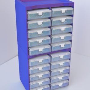Spinning Tiny Trabricks Stackable Storage Tower | Diamond Painting Tray Tower | Interlocking Modular Storage Organizer |  10 Slots
