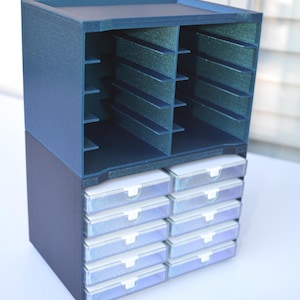 Stackable Large Trabricks Storage Tower – Diamond Painting Tray Tower – Interlocking Modular Storage Organizer –  10 Slots