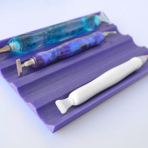 Stackable Pen Holder Tray | Modular Craft Storage Add-On | Fits Large or Medium Storage Towers | Diamond Painting Pen Organizer