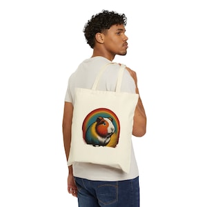 Kleurrijke cavia tas | Katoenen canvas draagtas