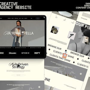 Branding Agency Website | Squarespace Template For Creative Agency | Social Media Manager Site | Digital Marketing | Virtual Assistant