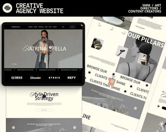 Branding Agency Website | Squarespace Template For Creative Agency | Social Media Manager Site | Digital Marketing | Virtual Assistant