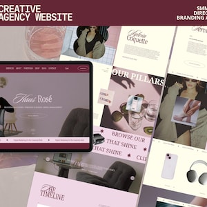 Branding Agency Website | Squarespace Template For Creative Agency | Social Media Manager Site | Digital Marketing | Virtual Assistant