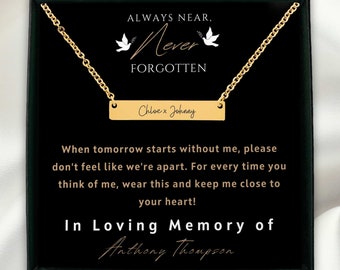 Custom Grieving Necklace Gift | Gift For Grieving Friend | Sympathy Gift | Loss Of Husband | Loss Of Mother, Father | Condolence Gift