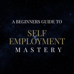 May include: A black and white image with a starry night sky background. The text "TURN YOUR PASSION INTO YOUR PROFESSION" is at the top of the image. The text "A BEGINNERS GUIDE TO SELF EMPLOYMENT MASTERY" is in the center of the image. The text "BRIANNA BAILEY BUSINESS MINDSET COACH" is at the bottom of the image.