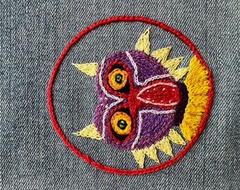 Legends of Zelda: Skull Kid Denim Patch HANDMADE!
