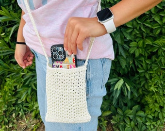 Crochet Phone Bag | Handmade Mini Purse | Small Crossbody Bag | Gift for Her