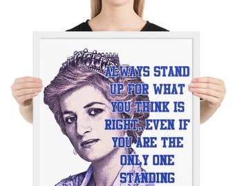 Princess Diana Poster, Dorm Room Art, Girls Room Decor, British Royalty, Royal Art, Great Christmas Gift