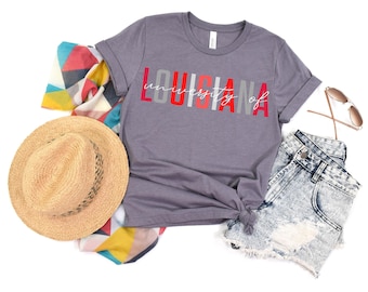 University of Louisiana T-Shirt – Louisiana College Spirit Tee, Game Day Shirt, Louisiana Pride Shirt, Cajun Country Graphic Tee