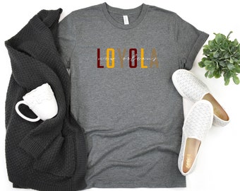 Loyola New Orleans University Tshirt, Louisiana Tshirt, Louisiana College, Louisiana Student Crew Neck Shirt