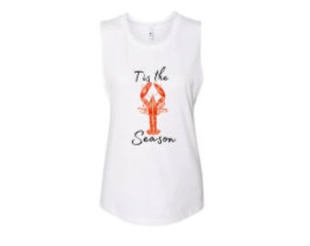 Crawfish Season Sleeveless Shirt, Tis the Season Crawfish Muscle Shirt, Louisiana t-shirts, Cajun Themed