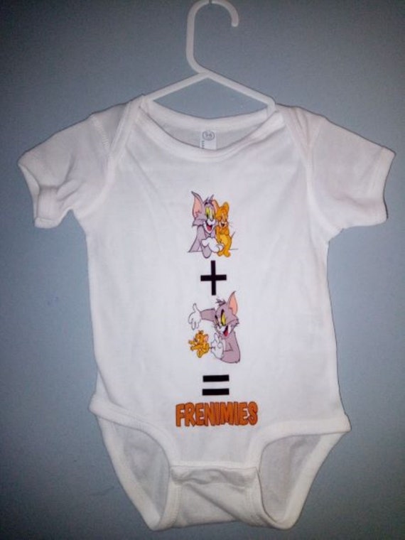 Tom and Jerry Baby Onesie frenemies Etsy