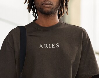 Aries T-Shirt, Zodiac Sign Tee, Astrology T-shirt, Gift for Astrology Lover, Unisex T-shirt, Minimalist Tee