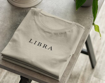 Libra T-Shirt, Zodiac Sign Tee, Astrology T-shirt, Gift for Astrology Lover, Unisex T-shirt, Minimalist Tee