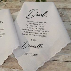 Wedding Handkerchief,Personalized Parents Wedding gift, Parents of the Bride/Groom wedding gift, wedding gift