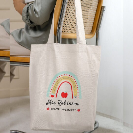 Tote Bag for Teacher Appreciation Gift Canvas Tote Bag Personalized ...