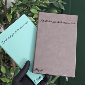 Journal personnalisé | Carnet de notes personnalisé | Journal de fin d'études | Cadeau d'anniversaire | Journal en cuir personnalisé avec différentes couleurs de gravure