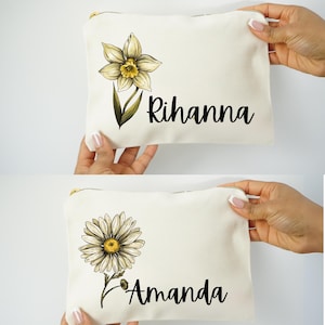 Bolsa de maquillaje personalizada / Regalos de propuesta de dama de honor / Bolsa personalizada / Regalos para fiesta nupcial / Bolsa de cosméticos personalizada Regalos para ella