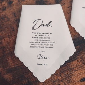Wedding Handkerchief Personalized Parents Wedding gift, Gift for Mom & Dad of the Bride on wedding day, Parents of the Bride Wedding gift