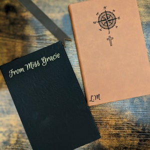 Notizbuch | Personalisiertes Notizbuch | Graduierung Journal | Geburtstagsgeschenk | Kundenspezifisches Lederjournal mit unterschiedlicher Gravur