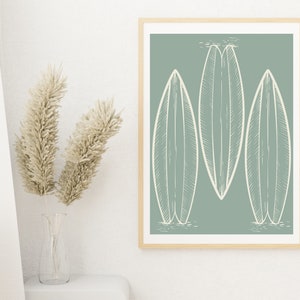 Surf Board Print- DIGITAL DOWNLOAD- Wall Art- Wall Decor- Beachy- Gift- Wall Poster- Funny Art