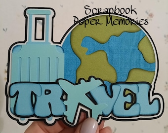Premade Paper Pieces, Scrapbook Pieces, travel, vacation, travel lovers, outdoor, airplane, trip, luggage, die cut, airport
