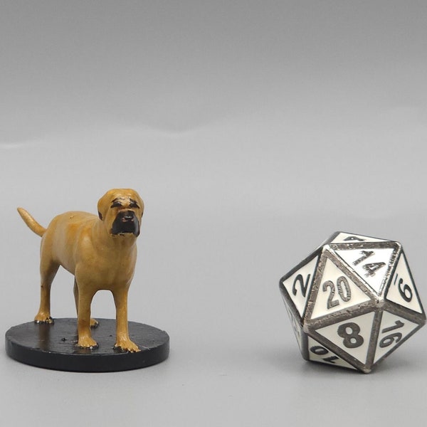 BEHOLD! A Mastiff Miniature! Hand Painted or Primed - D&D / TTRPG Minis - 8k Resin 3D Printed for Ultra-Fine Details!